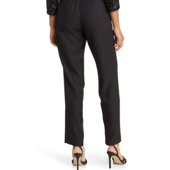 Eliza J Black Sequin Bodice Mixed Media Jumpsuit - Picture 4 of 4